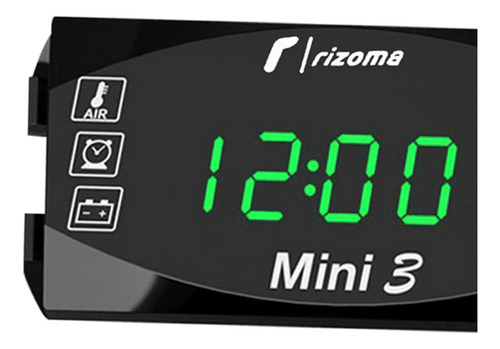 Reloj De De Motocicleta Led Termómetro Voltímetro De Verde