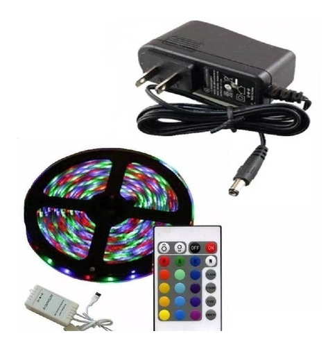 Kit Cinta Led 2835 Rollo 5m Multicolor Control 12v Tienda!