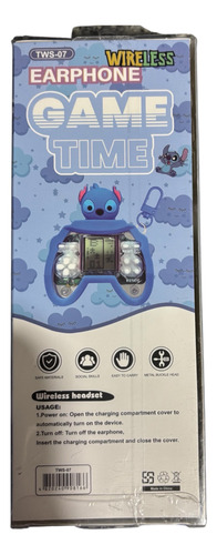 Auricular Y Consola De Juegos Retro Mario G , Stich , Venom Azul