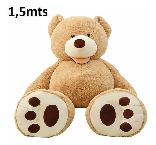 Imagem 2 de 3 de Urso Gigante Teddy Bear Pelúcia Grande 1,50 Metros - 150cm