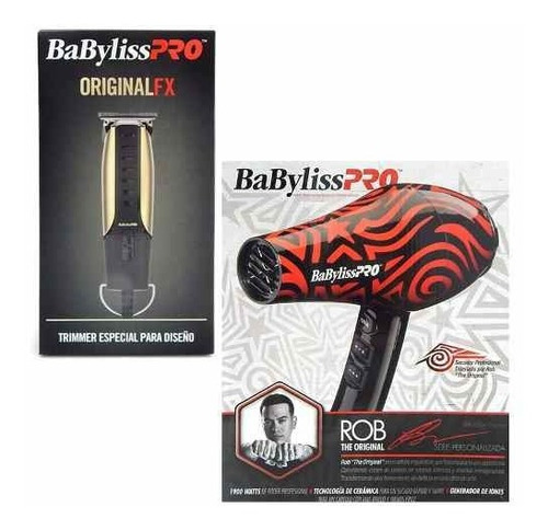 Babyliss Original Fx Trimmer + Secador Pelo Rob The Original