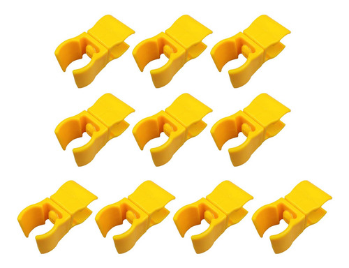 2 X 10 Uds. Clip Conector Para Poste De Bandera De Amarillo