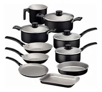 Comprar Juego Ollas Tramontina Teflon Sarten Asadera 15 Piezas
