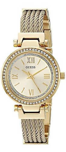 Reloj Guess Para Mujer U1009l2  Con Brazalete De Alambre