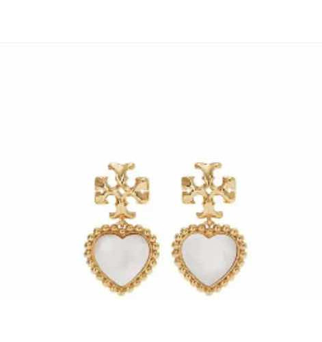 Pendientes Tory Burch Roxane Hearts Mother Of Pearls