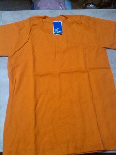 Franela Ovejita Talla 8, Color Naranja Cítrico $6 C/u