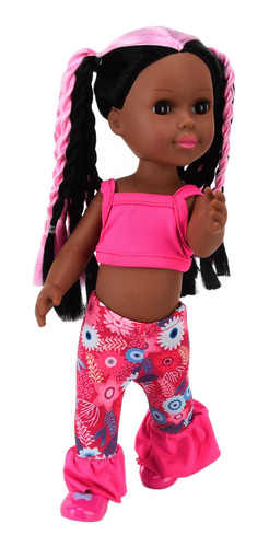Disfraz De Muñeca Africana Para Niña, 14 Pulgadas, Color Neg