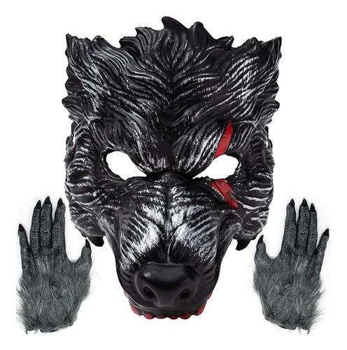 Spooktacular Creations 3 Pcs Halloween Mask Werewolf Masks W