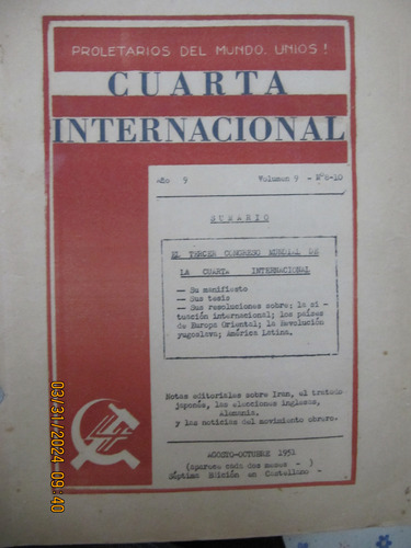  Congreso Mundial Cuarta Internacional Socialismo   1951