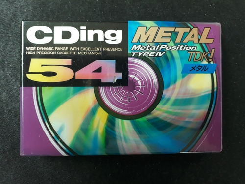 Fita Cassete Tdk Cding-iv 54 Min Metal Virgem E Lacrada