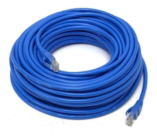 Cable de red Rj45 crimpado Cat5e Internet LAN azul de 30 metros