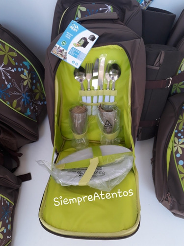 Mochila Picnic Lunchera Conservadora 2 Personas Marron