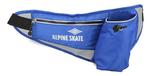 Riñonera Alpine Skate Running Porta Botella Bici Camping Color Azul Diseño de la tela Liso