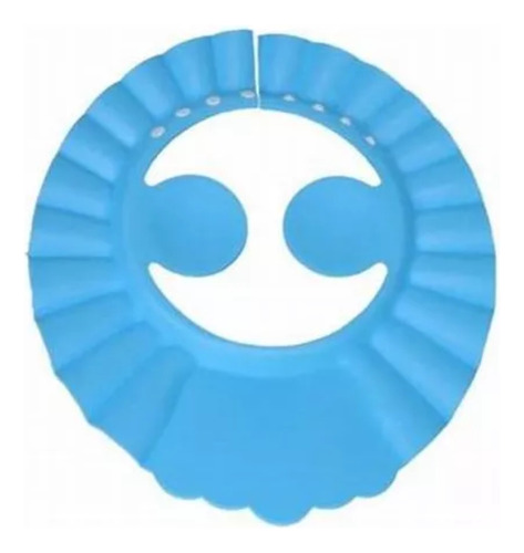 Gorro de baño para bebés con protección para ojos y oídos, color azul