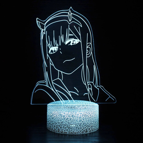 Luz De Noche Lámpara Anime 3d Lamp Zero Two Figure Led Night