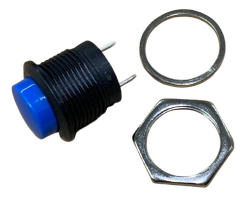 5x Chave Push Button Tipo Start-bujão R13-507 Azul