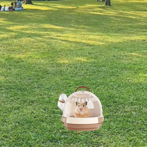 Jaula De Viaje Para Hámster, Jaula Para Mascotas, Marrón