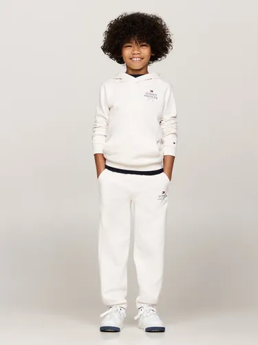 Joggers Blanco Con Logo Gráfico Tommy Hilfiger