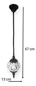 Lampara Turca Techo Colgante Hindu Marroqui 64 Cm