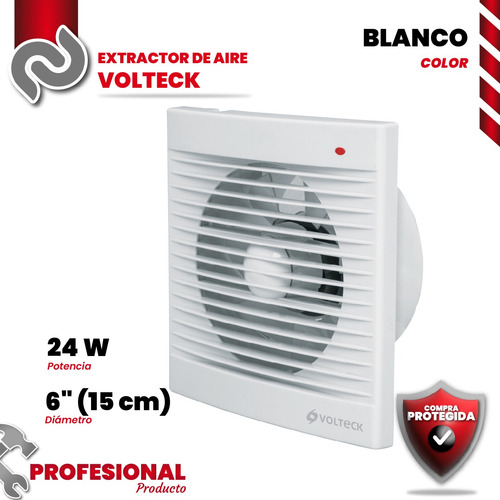 Extractor De Aire De 6 , Blanco, Volteck 48532