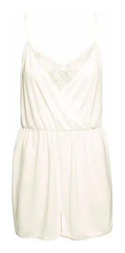 Mono Corto Mujer H&m Nuevo Gasa Encaje