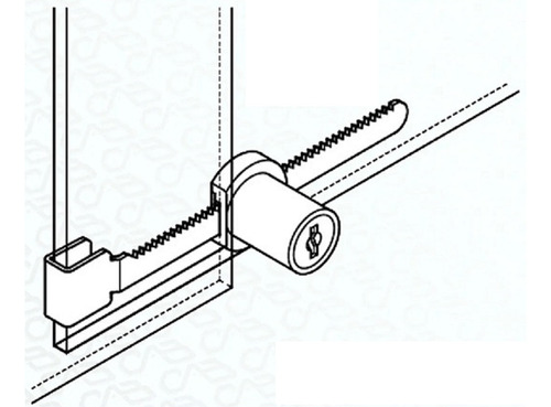 Cerradura De Aplicar P/ Pta Corrediza Cristal - 328-eurohard