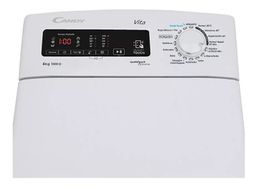 Imagen 3 de 8 de Lavarropas Carga Superior Candy 6 Kg 1000 Rpm Vita Cvst610t