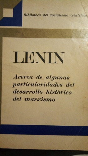 Lenin - Acerca De Algunas Particularidades Del Desarrollo