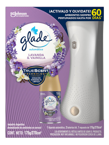 Glade Aromatizador Aerosol Lavanda & Vainilla