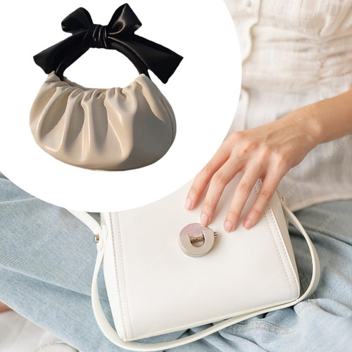 Bolso De Mano Para Mujer, Asa, Bolsa Con Lazo Para Playa,