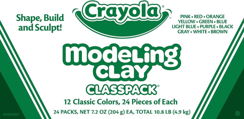 Crayola Classpack De Arcilla Para Modelar (24 Paquetes), Arc