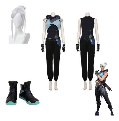 Disfraz De Jett Para Cosplay, Botas Completas De Valorant