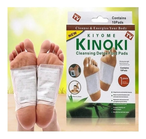 Caja De 10 Parches Desintoxicantes Kinoki Para Pies 