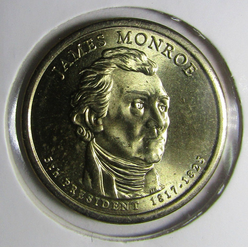 Usa Moneda 1 Dolar 2008 D Laton James Monroe Unc