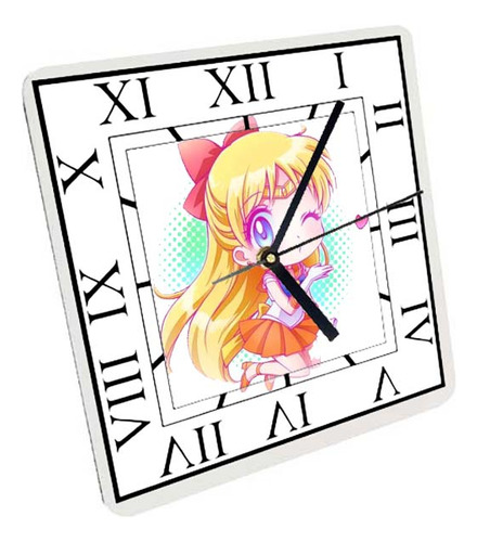 Reloj Madera Brillante Pared Y Mesa Diseño Sailor Moon  A321