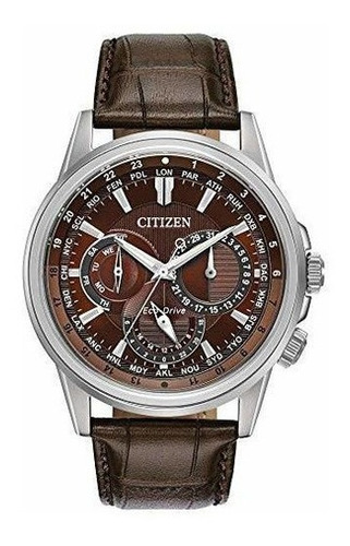 Reloj Citizen Bu202029x Calendrier Para Hombre Marron 44mm A