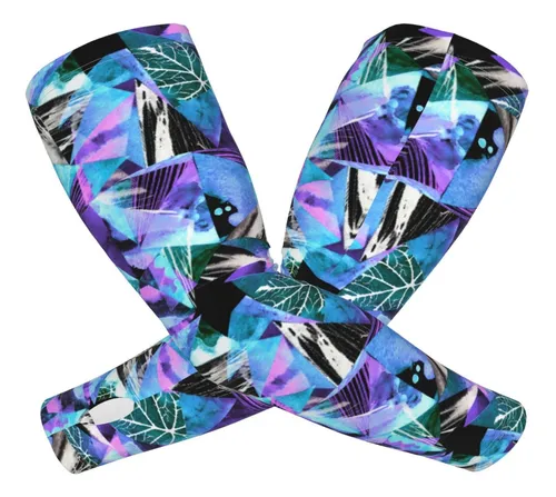 Cvfghjokc Mangas De Brazo De Enfriamiento Geometricas Colori