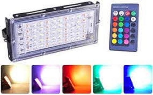Reflector Flash Multicolor (rgb) 100w Incluye Control Remoto