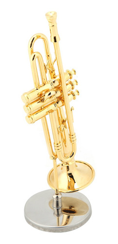 Instrumentos En Miniatura Trompeta Replica Stand Y Estuche O