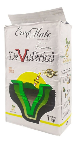 Erva Mate Para Chimarrão De Valérios Original A Vácuo 1kg