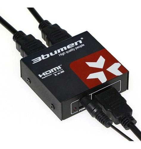 Multiplicador Splitter Hdmi, 1 Entrada X 2 Salidas, 1080p 3d