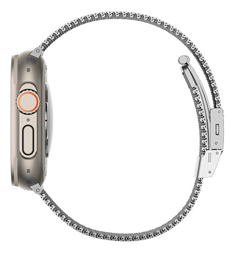 Pulseira Titan Metal Amazingthing P/ Watch 41mm Cor Prateado Largura Da Pulseira 2 Mm