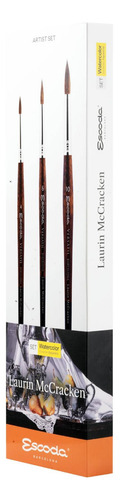 Set Con 3 Pinceles Para Acuarela Laurin Mccracken Escoda