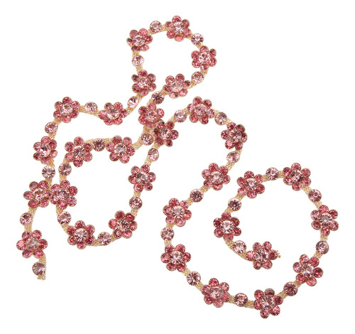 Cadena De Flores Con Apliques De Diamantes De Imitación De 1