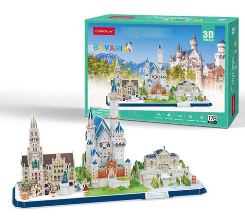 Puzzle 3d Bavaria Alemania City Line Cubicfun Original