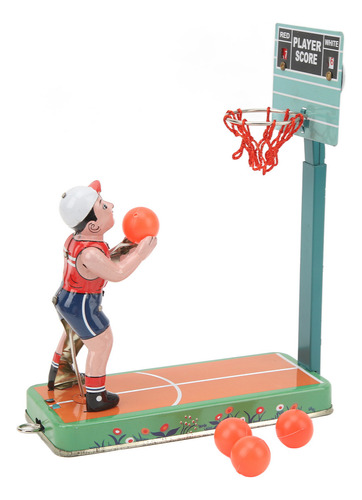 ( Juego De Baloncesto Wind Up Toy Clockwork Score, De Lata