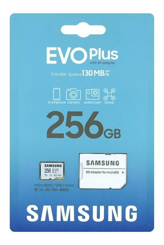 Samsung Micro Sd 256gb Evo Plus C 10 U3 4k Original 