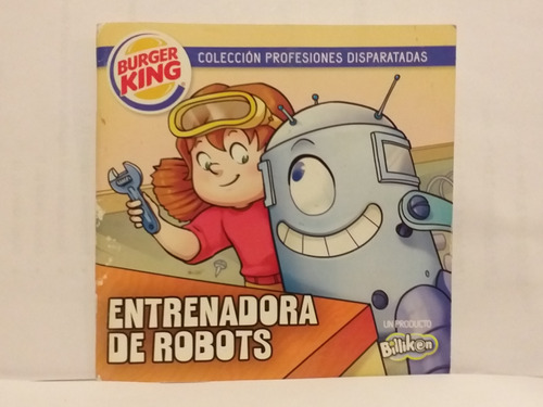 Librito Burguer King  La Entrenadora De Robots 2014