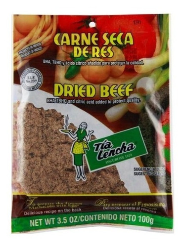 Machaca Carne Seca De Res Tia Lencha De 100 Gr 3 Piezas