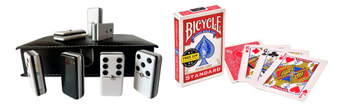 Domino Ingles Cebra Deluxe + Baraja Bicycle Standard Roja